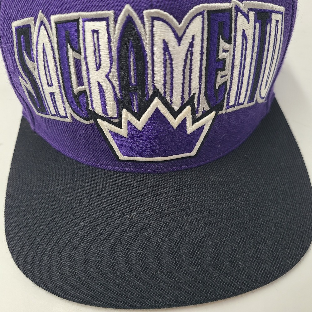 Sacramento Kings Hat Snapback‎ Mitchell & Ness Purple Black NBA Wool Blend Men - Picture 3 of 12
